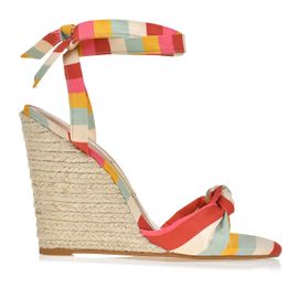 Anabela Salto Alto Resort Stripes