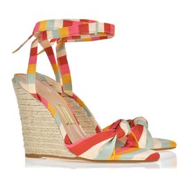 Anabela Salto Alto Resort Stripes