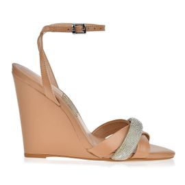 Anabela Salto Alto Paris Pele
