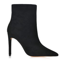 Bota Salto Alto Suede Preta