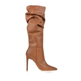 Bota Salto Alto Atanado Pecan