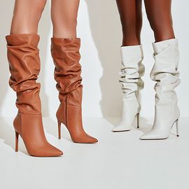 Bota Salto Alto Atanado Pecan