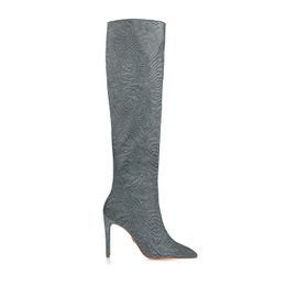Bota Salto Alto Lizard Sparkle Prata