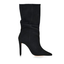Bota Salto Alto Suede Preta