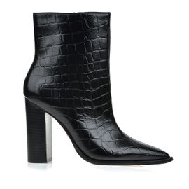 Bota Salto Alto Croco Preta