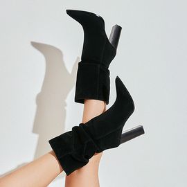 Bota Salto Alto Shammy Preta