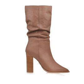 Bota Salto Alto Atanado Pecan