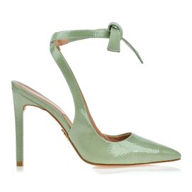 Slingback Salto Alto Shiny Mint
