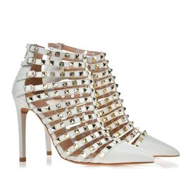 Ankle Boot Salto Alto New Couro White