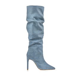 Bota Salto Alto Denim