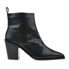 Bota Salto Médio Python Preta