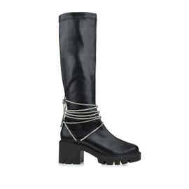 Bota Salto Médio Napa Stretch Black