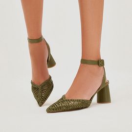 Slingback Salto Médio Soft Verde