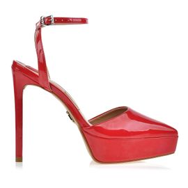 Meia Pata Salto Alto Lux True Red
