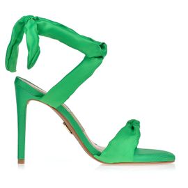 Sandália Salto Alto Satin Green