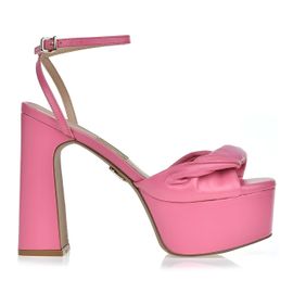 Meia Pata Salto Alto New Couro Strawbe