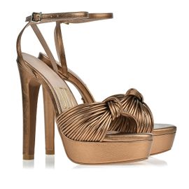 Meia Pata Salto Alto New Soft Bronze