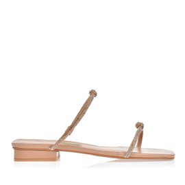 Flat Salto Baixo New Couro Nude