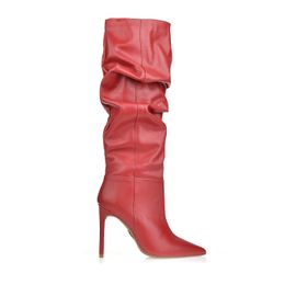 Bota Salto Alto Atanado Scarlet