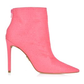 Bota Salto Alto Silk Neon Fraise