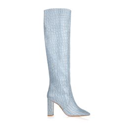 Bota Salto Alto Croco Azure