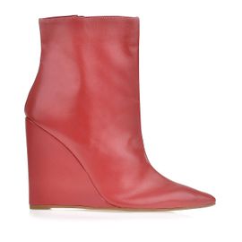 Bota Salto Alto New Couro Scarlet