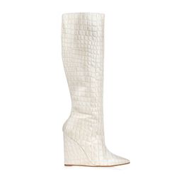 Bota Salto Alto Croco Ice