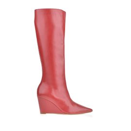 Bota Salto Médio New Couro Scarlet