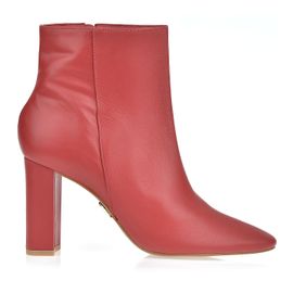 Bota Salto Alto Atanado Scarlet