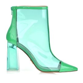 Bota Salto Alto Verniz Verde
