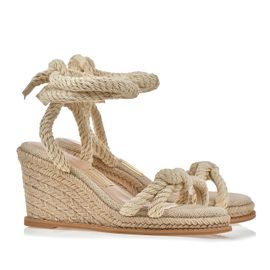 Plataforma Salto Médio Cordão Linen