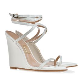 Anabela Salto Alto New Couro Ice