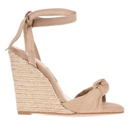 Anabela Salto Alto Lona Ari Light Tan