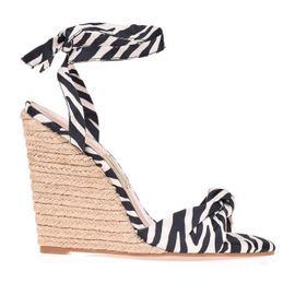 Anabela Salto Alto Fresh Zebra