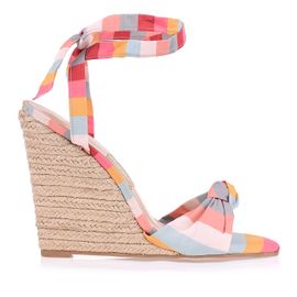 Anabela Salto Alto Stripes New Waves