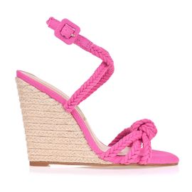 Anabela Salto Alto Tress Fraise
