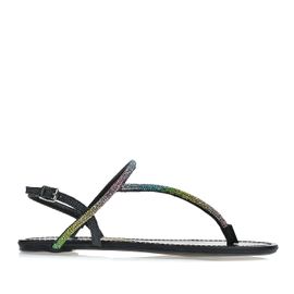 Rasteira Lizard Sparkle Preta