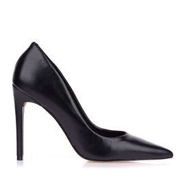 Scarpin Salto Alto New Couro Preta