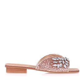 Flat Salto Baixo New Metal Nude