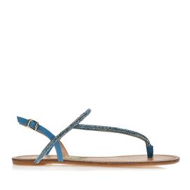 Rasteira New Couro Denim