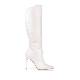 Bota Salto Alto Croco Ice