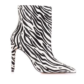 Bota Salto Alto Fur Zebra