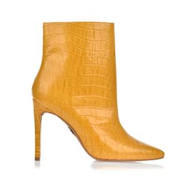 Bota Salto Alto Croco Mustard