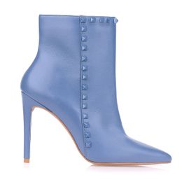 Bota Salto Alto Atanado Denim