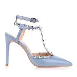 Slingback Salto Alto New Couro Sky