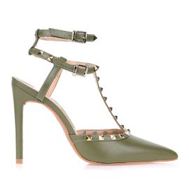 Slingback Salto Alto New Couro Foresta