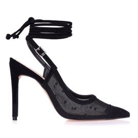 Slingback Salto Alto Shammy Preta