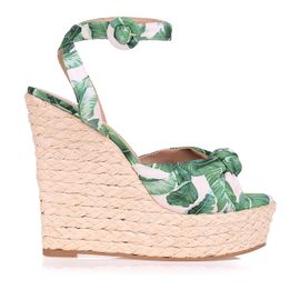Plataforma Salto Alto Leaves Green