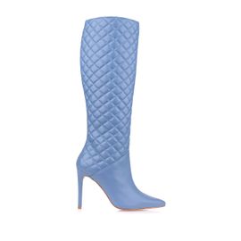 Bota Salto Alto Atanado Denim