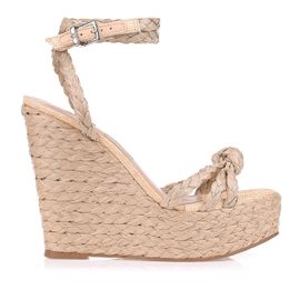 Plataforma Salto Alto Raffia Braid Juta
